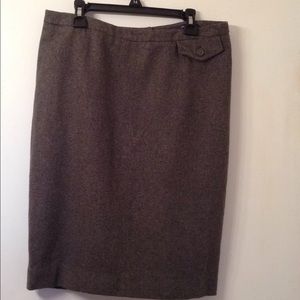 GAP gray flannel pencil skirt